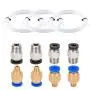 Aokin 3 Pcs Bowden PTFE Tubing (1m/Pcs) for 1.75mm Filament with 4 Pcs PC4-M6 Fittings and 4 Pcs PC4-M10 Pneumatic Fittings for Creality Ender 3/3 Pro/5/CR-10/10S 3D Printer, etc.