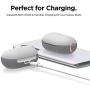 elago Silicone Case Designed for Samsung Galaxy Buds Plus Case (2020) / Galaxy Buds Case (2019) - (Top - Light Grey/Bottom - Dark Grey Translucent)