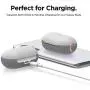 elago Silicone Case Designed for Samsung Galaxy Buds Plus Case (2020) / Galaxy Buds Case (2019) - (Top - Light Grey/Bottom - Dark Grey Translucent)