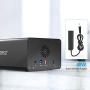 ORICO 2 Bay USB 3.0 to SATA External Hard Drive RAID Enclosure Support 32TB, 2.5/3.5 inch HDD SSD Enclosure for Music Photo Video Data Storage Backup (Support RAID)