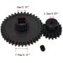 Metal Diff Main Gear 38T & Motor Pinion Gear 17T Metal for RC 1/18 WLtoys A959 A949 A969 A979 Replacement of A949-24 RC Car Buggy Upgrade Parts and 2 Tools(Black) Metal Diff Main Gear 38T & Motor Pinion Gear 17T Metal for RC 1/18 WLtoys A959 A949 A969 A979 Replacement of A949-24 RC Car Buggy Upgrade Parts and 2 Tools(Black)