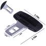 JUSTTOP 2-Pack Car Seat Belt Clip, Car Seat Belt Silencer Metal Tongue, Seat Safety Belt Buckle Auto Metal Seat, Universal for Most Vehicle-Black