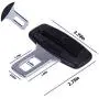 JUSTTOP 2-Pack Car Seat Belt Clip, Car Seat Belt Silencer Metal Tongue, Seat Safety Belt Buckle Auto Metal Seat, Universal for Most Vehicle-Black