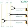 EZPIK 40'' Long Reach Grabber Reacher Tool - Heavy Duty Trash Picker Upper Grabber - Long Handled Reacher Grabber Pickup Tool - Extended Grabber Tool with Rotating Head and Magnet [ New Metal Latch ]