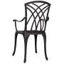 Nuu Garden 5-Piece Table Set with Umbrella Hole All-Weather Outdoor Cast Aluminum Dining Set for Patio, Garden, Backyard, Balcony, Lawn, 1 Table and 4 Chairs-Antique Bronze
