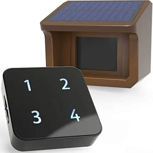 1/2Mile Solar Driveway Alarm System-Up to 70FT Wide Sensor Range 3 Adjustable Sensitivities-Fully Weatherproof Outdoor Motion Sensor&Detector DIY Security Alert System