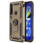 CasemartUSA Phone Case for [Motorola Moto G Power (XT2041)], [Loop Series][Gold] Full Rotating Metal Ring Cover with Kickstand (Tracfone, Straight Talk, Simple Mobile, Consumer Cellular)