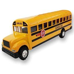 ArtCreativity Die Cast Yellow School Bus Toy for Kids - 8.5 Inch Pull Back Car with Cool Opening Doors and Rubber Tires - Durable Diecast Metal - Best Birthday for Boys and Girls