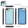 JAZ iPhone 8 Wallet Case / iPhone 7 Wallet Case - Multi-Function Money Pocket Wristlets Zipper Purse Detachable Magnetic 14 Card Slots Leather Wallet Case for Apple iPhone 8 / 7 / 6S / 6 Sky Blue
