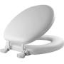 Mayfair 13EC 000 Soft Easily Removes Toilet Seat, 1 Pack Round, White