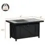 BALI OUTDOORS 42 inch 50,000 BTU Rectangular Propane Gas Fire Pit Table with Fire Glass and Table Lid , Fire Pits Outdoor for Garden, Patio, Backyard BALI OUTDOORS 42 inch 50,000 BTU Rectangular Propane Gas Fire Pit Table with Fire Glass and Table Lid , Fire Pits Outdoor for Garden, Patio, Backyard