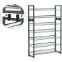 SONGMICS Shoe Rack, 5-Tier Stackable Shoe Storage Shelf, Metal Mesh, Flat or Angled Shoe Organizer for 20 to 25 Pairs of Shoes, Short Boots, High Heels, Cool Gray ULMR05GB SONGMICS Shoe Rack, 5-Tier Stackable Shoe Storage Shelf, Metal Mesh, Flat or Angled Shoe Organizer for 20 to 25 Pairs of Shoes, Short Boots, High Heels, Cool Gray ULMR05GB