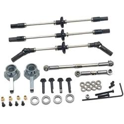 F Fityle Metal Gear Upgrade Bridge Axle Kits for WPL B14 B24 B-24 B16 B36 Q60 1:16 Scale RC Crawler Car Parts Front Rear Axle Pull Rods Bearing Accs