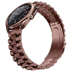 Kartice Bands Compatible with Galaxy Watch Active 2 44mm Bands Galaxy Watch 3 41mm Bands 20mm Solid Stainless Steel Metal Band for Galaxy Active 2 40mm Band (Bronze)