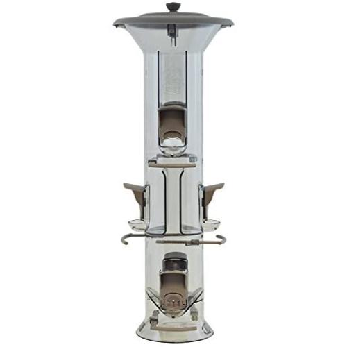 More Birds Bird Feeder with 2 lb Bird Seed Capacity, Harmony Songbird Feeder with Six Feeding Ports