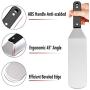Leonyo Griddle Accessories Set of 6, Heavy Duty Stainless Steel Metal Spatula - Grilling Teppanyaki Spatula for Flat Top BBQ Cooking, Riveted Handle, Dishwasher Safe, Hanging Hooks Attached