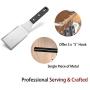 Leonyo Griddle Metal Spatula Set of 2, Food Grade Griddle Accessories - Stainless Steel Pancake Hamburger Turner Flipper for Flat Top Cast Iron BBQ Hibachi Cooking, Dishwasher Safe