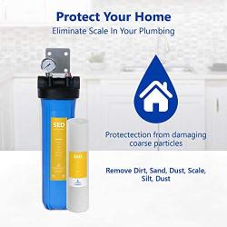 Express Water Whole House Water Filter – Home Water Filtration System – Sediment Filter – includes Pressure Gauge, Easy Release, and 1” Inch Connections