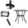 Ulax Furniture 31 x 31 Outdoor Bar Table Patio Metal Bar Bistro Table with Umbrella Hole