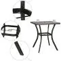 Ulax Furniture 31 x 31 Outdoor Bar Table Patio Metal Bar Bistro Table with Umbrella Hole Ulax Furniture 31 x 31 Outdoor Bar Table Patio Metal Bar Bistro Table with Umbrella Hole