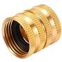 Metal Garden Hose to Hose Fitting Connect, Double Female Quick Swivel Connector Adapter Thread Size 3/4'' x 3/4'' Pipe,Female Quick Connector for Hose