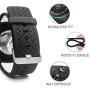 Sibode Compatible with Suunto Core Watch Band, Rubber Replacement Watch band, Soft Wrist Band Strap with Metal Clasp for Suunto Core Smart Watch (Black & White)