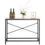 Bonnlo Entry Way Console Table Sturdy Metal Frame Sofa Table with Scratch-Resistant & Water-Resistant Wooden Top