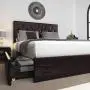 Allewie Queen Platform Bed Frame with 4 Drawers and Headboard/Diamond Stitched Button Tufted Upholstered Mattress Foundation with Storage, Brown Allewie Queen Platform Bed Frame with 4 Drawers and Headboard/Diamond Stitched Button Tufted Upholstered Mattress Foundation with Storage, Brown