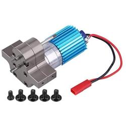 Metal Speed Change Gear Box with 370 Brush Motor for WPL 1633 RC Car(Grey)