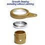 Mofeez Flagpole Rotating Rings,360 Degree Anti-Wrap Flag Mounting Rings with Bearings for 7/10”-1” Diameter Flag Pole Tangle Free (Pack of 2-Gold)