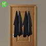 2Packs Over The Door Double Hanger Hooks,HFHOME Metal Twin Hooks Organizer for Hanging Coats, Hats, Robes, Towels- Silver