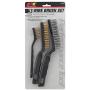 Performance Tool W1149 3-Piece Brass and Stainless-Steel Wire Brush Set