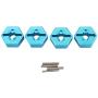 F Fityle 4PCS Metal 12mm Wheel Hex Hubs Mount Adapter with 4pcs Pins for 1/14 RC Car Buggy WLtoys 144001 124018 124019 Parts