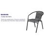 Flash Furniture Gray Rattan Indoor-Outdoor Restaurant Stack Chair
