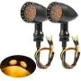 PBYMT Bullet Style Turn Signal Light Amber Lamp Compatible for Chopper Bobber Cruiser Honda Suzuki Kawasaki Yamaha Harley Davidson BMW and More (Black Housing) PBYMT Bullet Style Turn Signal Light Amber Lamp Compatible for Chopper Bobber Cruiser Honda Suzuki Kawasaki Yamaha Harley Davidson BMW and More (Black Housing)