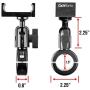 All Metal Motorcycle Phone Holder for 1.5 Inch Diameter Handlebars - Tackform [Enduro Series] - ALL METAL CONSTRUCTION