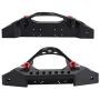 Zouminy RC Car Metal Front Bumper with 2 LED Lights for Traxxas T RX-4 1/10 Scale Crawler (Black)