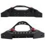 Zouminy RC Car Metal Front Bumper with 2 LED Lights for Traxxas T RX-4 1/10 Scale Crawler (Black)