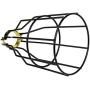 Newhouse Lighting WLG1B Ca Metal Guard for Ceiling Fan, Pendant String Light and Vintage Lamp Shades/Cover, Industrial Wire Fixture Iron Bird Cage, 1 Pack, Black