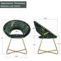 Duhome Dark Green Accent Chair Velvet Vanity Chair Lliving Room Chairs Desk Chair with Golden Legs Mid-Back 1 pcs