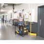 Rubbermaid Commercial Products 2-Shelf Utility/Service Cart, Medium, Lipped Shelves, Ergonomic Handle, 500 Lbs. Capacity, For Warehouse/Garage/Cleaning/Manufacturing (Fg452088Bla)