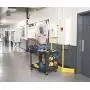 Rubbermaid Commercial Products 2-Shelf Utility/Service Cart, Medium, Lipped Shelves, Ergonomic Handle, 500 Lbs. Capacity, For Warehouse/Garage/Cleaning/Manufacturing (Fg452088Bla)