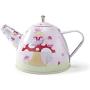 Lucy Locket Fairy Tale Metal Tea Set & Carry Case Toy (14 Piece Pink Tea Set for Children)