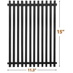 Broilmann 15 Inch Grill Grates for Weber Genesis Silver A, Spirit 500, Spirit E-210, Spirit S-200/210, Porcelain Enameled Cooking Grid Grates, Replacement for Weber 7522 7523 65904 65905