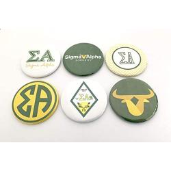 Sigma Alpha Set of 6 Pin-Back Buttons