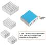 Smalloo 40 PCS Aluminum Heatsinks Kit with Thermal Conductive Adhesive Tape for Raspberry Pi/CPU/GPU VGA/RAM/VRAM/VRM/IC/Chips LED/MOSFET Transistor