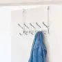 iDesign York Metal Over the Door Organizer, 5-Hook Rack for Coats, Hats, Robes, Towels, Jackets, Purses, Bedroom, Closet, and Bathroom, 15.28'' x 5.25'' x 11'', Chrome iDesign York Metal Over the Door Organizer, 5-Hook Rack for Coats, Hats, Robes, Towels, Jackets, Purses, Bedroom, Closet, and Bathroom, 15.28'' x 5.25'' x 11'', Chrome
