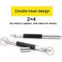 2 Pack double scriber+ Automatic Center Punch- 9.5 mohs hardness super sharpe Safe escape tool professional scribe for Glass Metal Wood Ceramics Stone