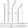 ALINK 12-Pack Stainless Steel Metal Straws with Silicone Tips, Long Reusable Drinking Straws for 20oz/ 30oz Yeti/Rtic Tumblers, Starbucks, Tervis with 2 Cleaning Brush and Carrying Case