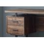Monarch Specialties Computer Desk with Drawers - Contemporary Style - Home & Office Computer Desk with Metal Legs - 60''L (Brown Reclaimed Wood Look)